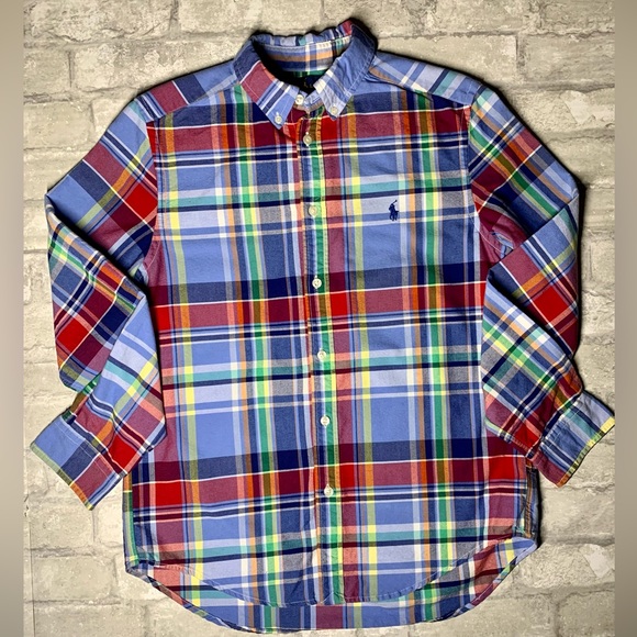 RALPH LAUREN: BOYS BUTTON UP LONG SLEEVE SHIRT - Picture 7 of 11